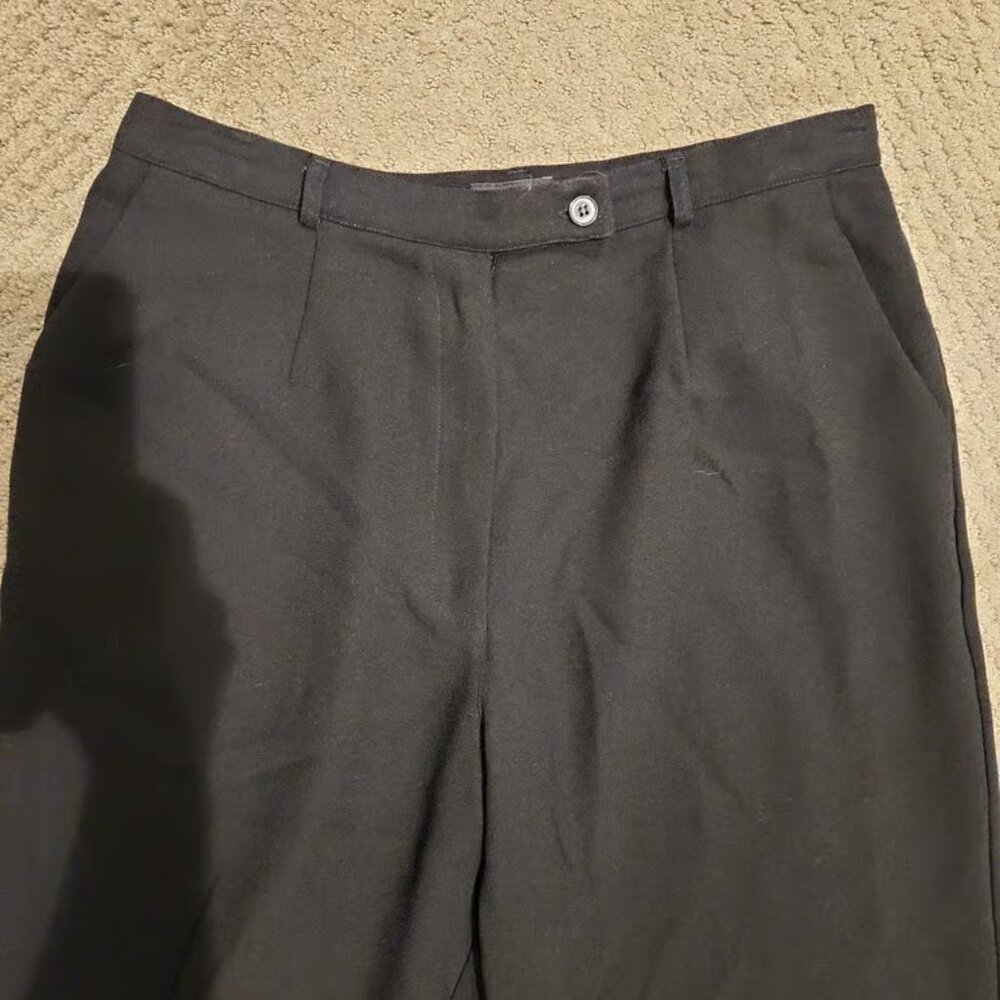 Vintage Y2K NY & CO Wide leg black dress pants. Sz 14.